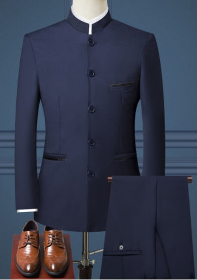 Black Formal Suit Men Blazer Jackets and Pants Fashion Business Mens Suits Size 4XL Wedding Suits for Man 2019