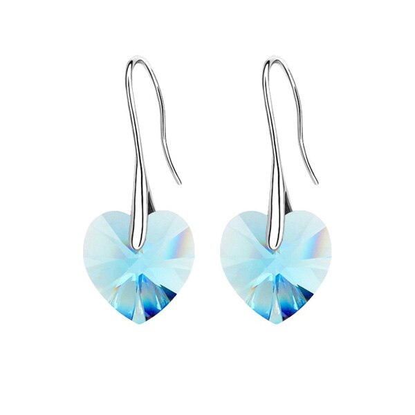BAFFIN Drop Earrings Hanging Hearts Crystals From Swarovski For Women Party Hot Selling Silver Color Ear Jewelry Friends Gift