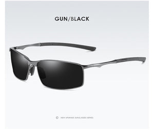 Aoron-lunettes de soleil polarisées pour hommes/femmes | Lunettes de soleil classiques et miroir pour la conduite à l'extérieur, monture métallique, lunettes UV400