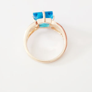 Women Jewelry Sets 585 Rose Gold Color Women Jewelry Romantic Bridal Jewelry Sets Light Blue Wedding Ring +Earring Jewelry Sets