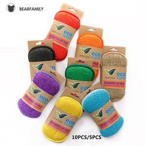 BEAR FAMILY 10pcs Household Magic Sponge Kitchen Cleaning Sponge Scrub Sponges for Dishwashing Bathroom Accessories