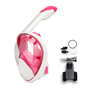 COPOZZ Full Face Scuba Diving Mask Anti Fog Goggles with Camera Mount Underwater Wide View Snorkel Swimming mask for Adult Youth