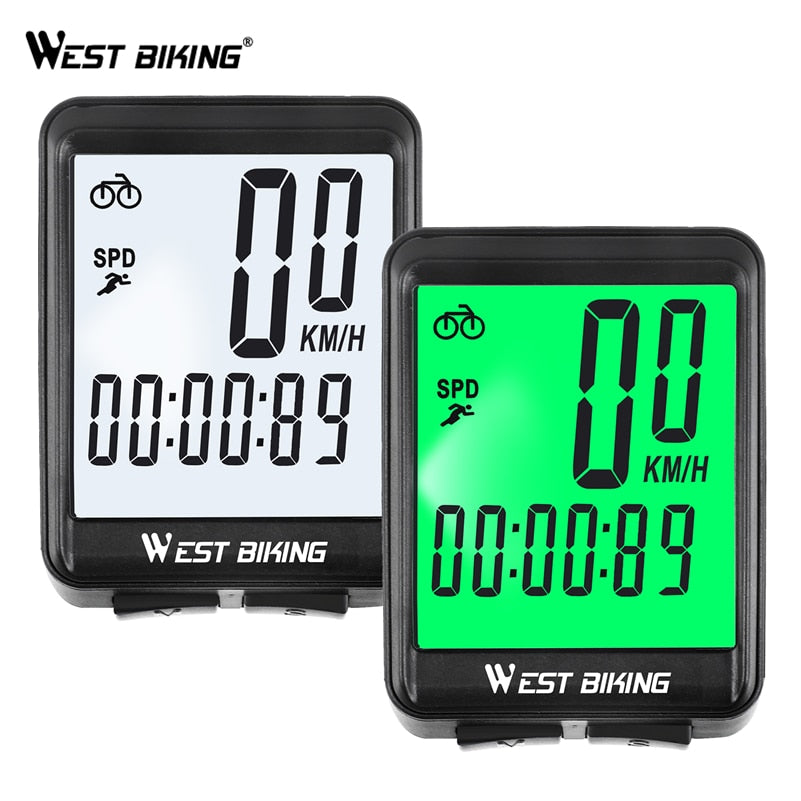 WEST BIKING Bicycle Computer Wireless Wired Cycling Computer Bicycle Speedometer LED Digital Rate Road MTB Bike Stopwatch