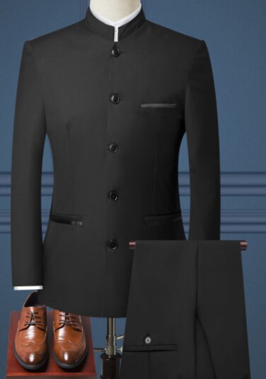 Black Formal Suit Men Blazer Jackets and Pants Fashion Business Mens Suits Size 4XL Wedding Suits for Man 2019