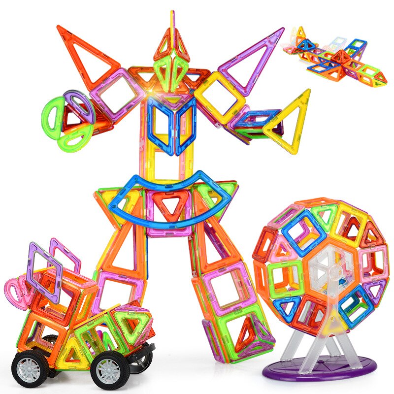 30-180pcs/Set Mini Magnet Building Construction Designer DIY Educational Blocks Games Blocks Magnetic Toys For kids