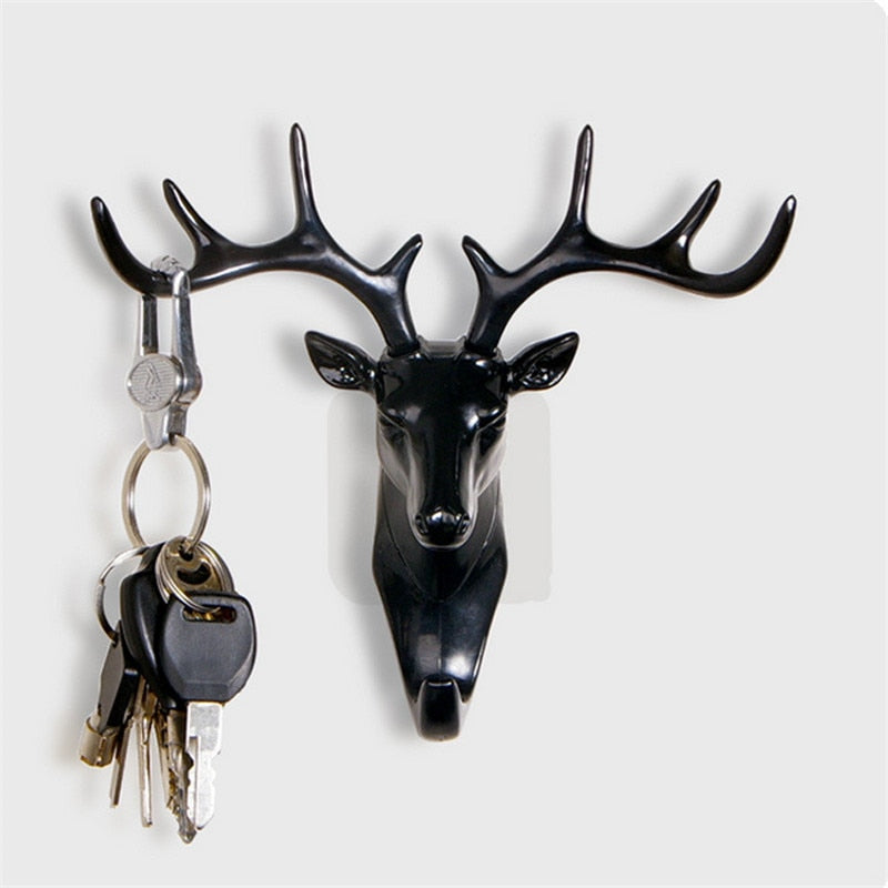 Christmas decor ELK key hook Creative wall holder for tie organizer hat/bag/jewelry rack deer home decor clothes rack for office