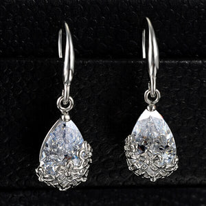 17KM New High Quality Classic Romantic Gold Color Crystal Drop Earrings Anniversary long Dangle earrings Jewelry for women