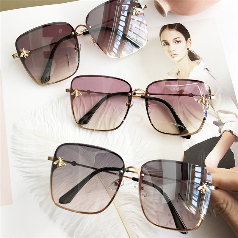 Lunettes de soleil UV400 carrées | Lunettes de soleil surdimensionnées, lunettes de soleil de célébrité pour hommes et femmes, Superstar de conduite, marque de luxe de styliste, 2019
