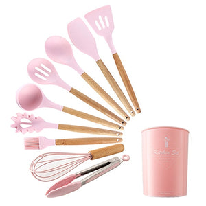 Silicone Kitchenware Cooking Utensils Set Heat Resistant Kitchen Non-Stick Cooking Utensils Baking Tools With Storage Box Tools