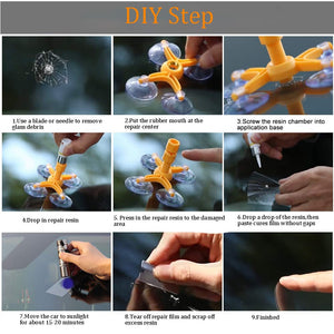 Windshield Repair Kit Car Window Glass Scratch Repair DIY Auto Crack Restore Tool Car Window Screen Polishing Car Styling
