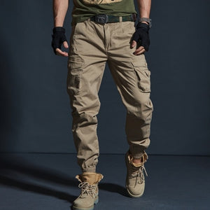 Haute qualité kaki pantalons décontractés hommes militaires tactiques Joggers Camouflage Cargo pantalon multi-poches mode noir armée pantalon