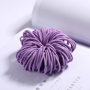 100PCS/Set Girls Candy Colors Nylon Elastic Hair Bands Children Rubber Band Headband Scrunchie Fashion Hair Accessories