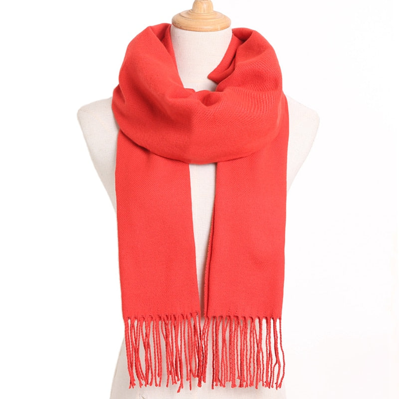 [VIANOSI] 2020 Plaid Winter Scarf Women Warm Foulard Solid Scarves Fashion Casual Scarfs Cashmere Bufandas Hombre
