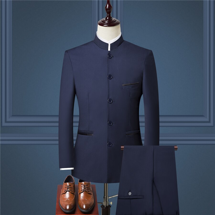 Black Formal Suit Men Blazer Jackets and Pants Fashion Business Mens Suits Size 4XL Wedding Suits for Man 2019
