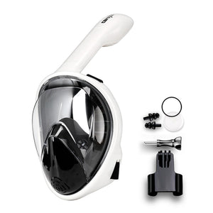 COPOZZ Full Face Scuba Diving Mask Anti Fog Goggles with Camera Mount Underwater Wide View Snorkel Swimming mask for Adult Youth