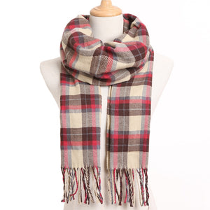 [VIANOSI] 2020 Plaid Winter Scarf Women Warm Foulard Solid Scarves Fashion Casual Scarfs Cashmere Bufandas Hombre