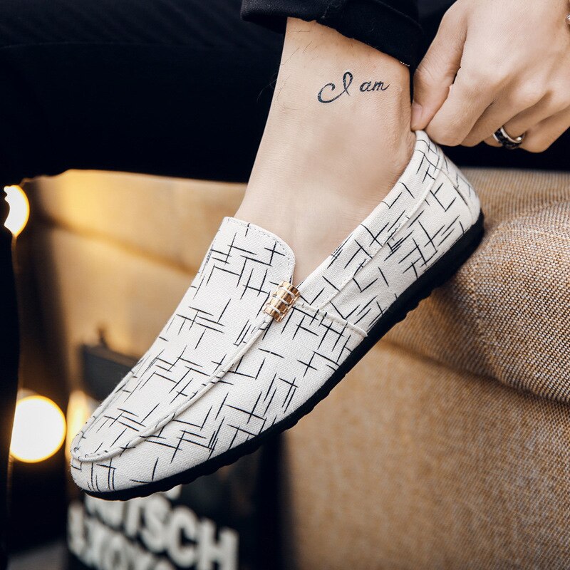ZYYZYM Men Loafers 2020 Spring Summer Men Shoes Casual Shoes Light Canvas Youth Shoes Men Breathable Fashion Flat Footwear
