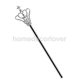 Princess Scepter Wand Fairy Angel Magic Stick Cosplay Party Favor Fancy Dress Up Costume Props Silver