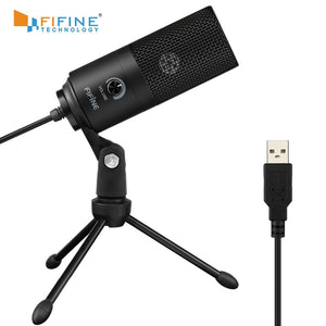 Microphone d'enregistrement à condensateur USB en métal Fifine pour ordinateur portable Windows enregistrement de Studio cardioïde voix off, YouTube-K669