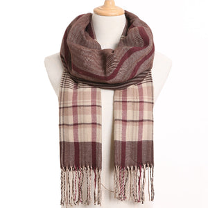 [VIANOSI] 2020 Plaid Winter Scarf Women Warm Foulard Solid Scarves Fashion Casual Scarfs Cashmere Bufandas Hombre