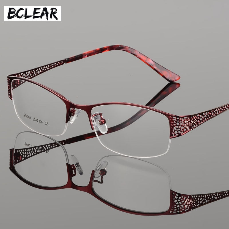 BCLEAR 2018 New Arrival High-grade Metal Ultra-light Myopia Presbyopia Elegant Optical Frames for Women Prescription Eyeglasses
