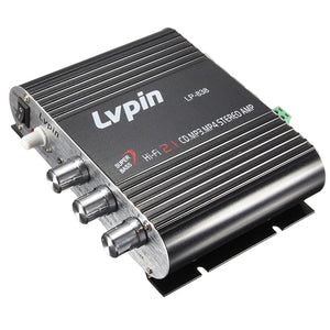 Mini Hi-Fi Amplificateur Stéréo SCE POUR LVPIN 12V 200W MP3 Autoradio amplificateur de puissance Audio 2.1CH Maison Super Basse