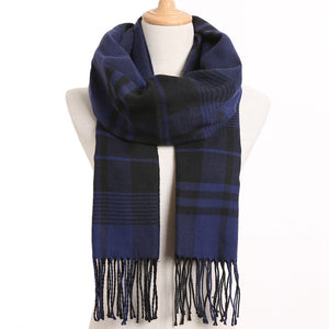 [VIANOSI] 2020 Plaid Winter Scarf Women Warm Foulard Solid Scarves Fashion Casual Scarfs Cashmere Bufandas Hombre