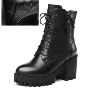 AIYUQI Women bare boots 2020 new genuine leather women boots natural wool warm women winter naked boots winter women shoe