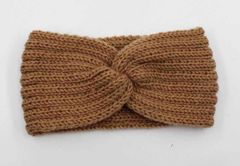 New Knitted Knot Cross Headband for Women Autumn Winter Girls Hair Accessories Headwear Elastic Hair Band Hair Accessories