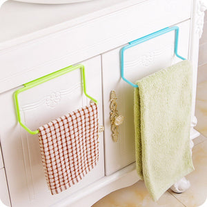 Porte-serviettes support suspendu organisateur salle de bain armoires de cuisine placard cintre serviette porte-éponge support de rangement pour salle de bain