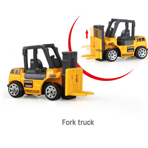 Véhicules agricoles moulés sous pression Mini voiture modèle ingénierie voiture modèle tracteur ingénierie voiture tracteur jouets modèle pour enfants cadeau de noël