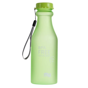 High Quality Frosted Water Bottles Portable Leak-proof Bike Sports Unbreakable 550ml Plastic Bottle Kettle For Travel Outdoor
