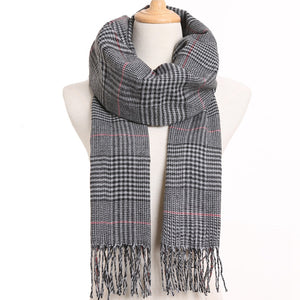 [VIANOSI] 2020 Plaid Winter Scarf Women Warm Foulard Solid Scarves Fashion Casual Scarfs Cashmere Bufandas Hombre