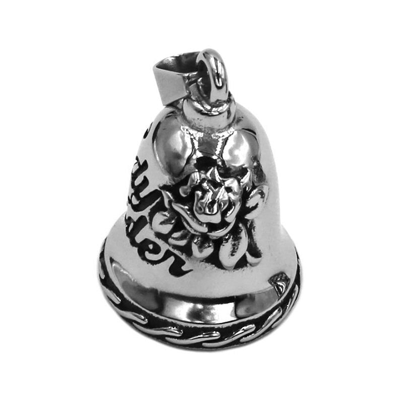 Live To Ride Eagle Biker Bell Pendant Stainless Steel Wings Skull Rose Lady Rider Masonic USA Flag Indians Pendant Gift P0496