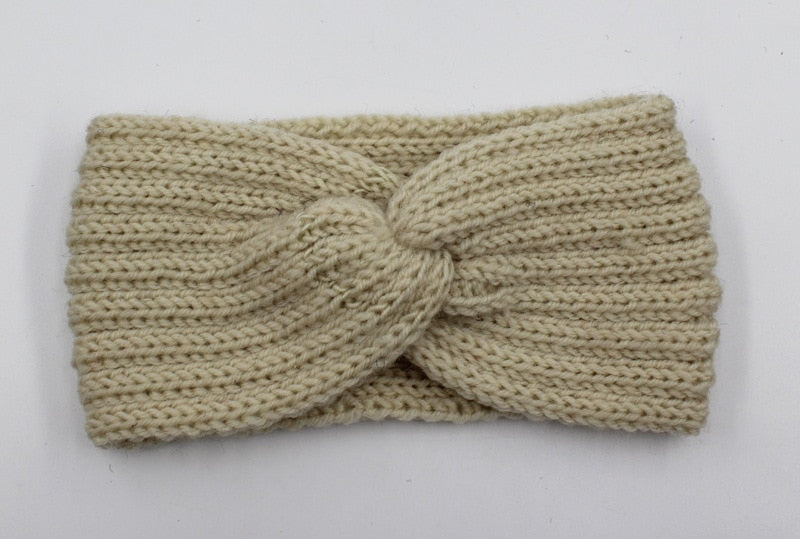 New Knitted Knot Cross Headband for Women Autumn Winter Girls Hair Accessories Headwear Elastic Hair Band Hair Accessories