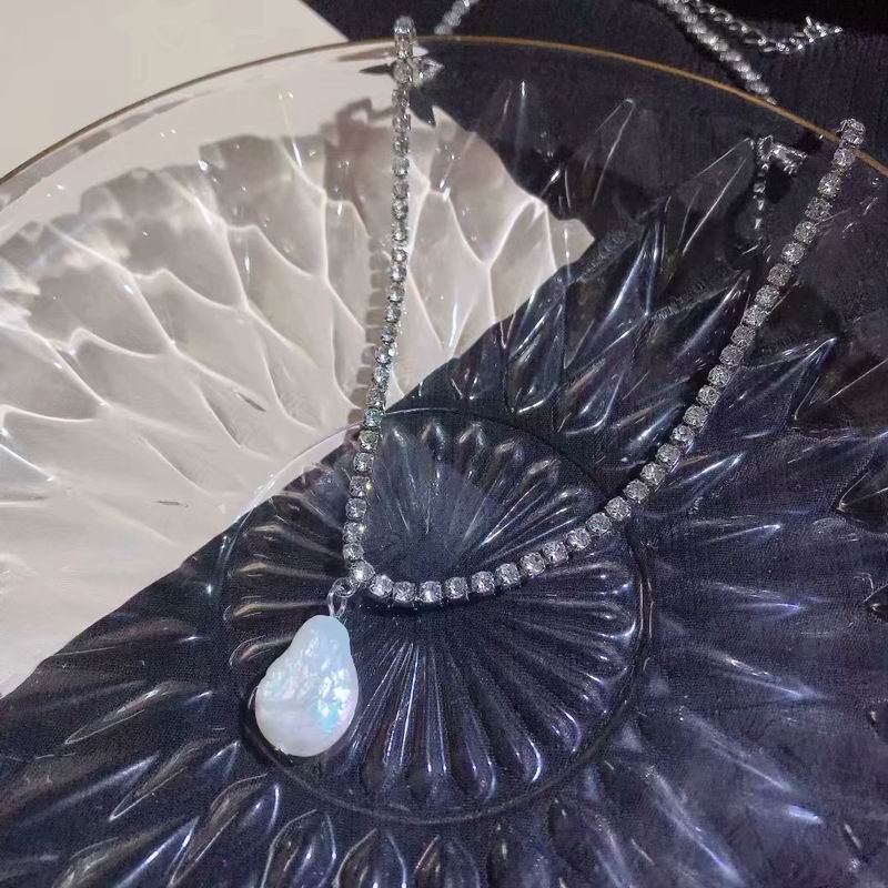 Women Bohemian Crystal Baroque Pearl Necklaces & Pendants Wedding Party Jewelry Handmade