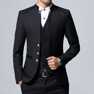 Black Formal Suit Men Blazer Jackets and Pants Fashion Business Mens Suits Size 4XL Wedding Suits for Man 2019