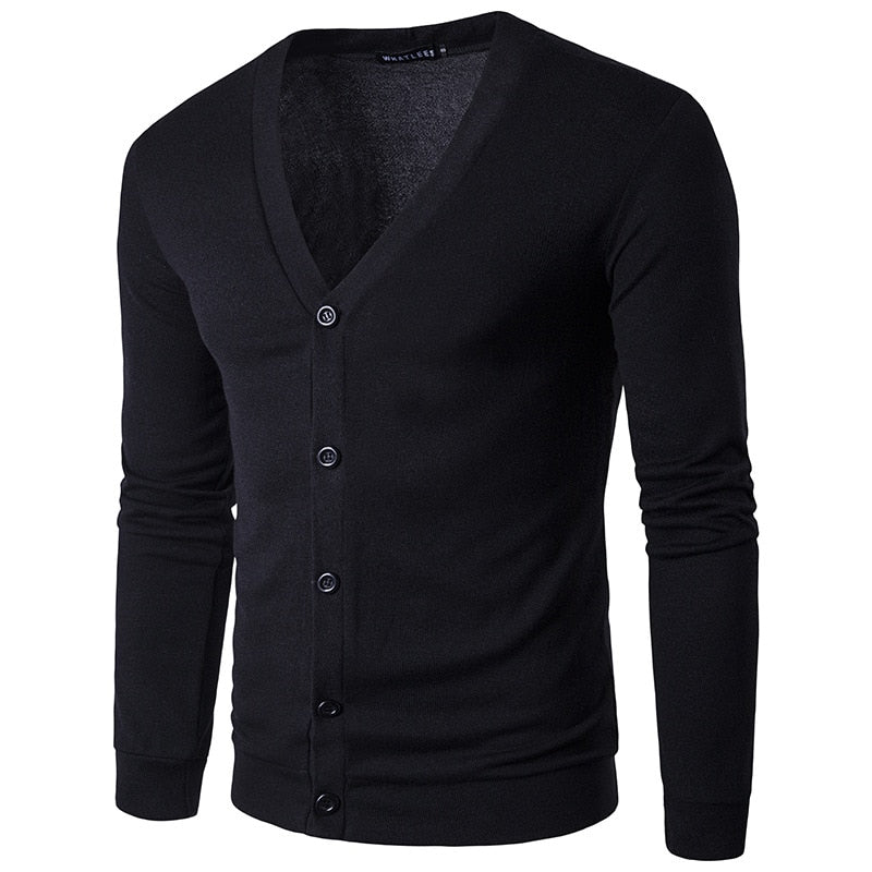 Fashion men Sweater jacket Autumn winter thin Casual knit coat mens Solid color slim Cardigan New Male Single-breasted outerwear