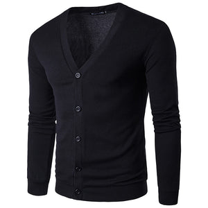 Fashion men Sweater jacket Autumn winter thin Casual knit coat mens Solid color slim Cardigan New Male Single-breasted outerwear