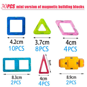 30-180pcs/Set Mini Magnet Building Construction Designer DIY Educational Blocks Games Blocks Magnetic Toys For kids