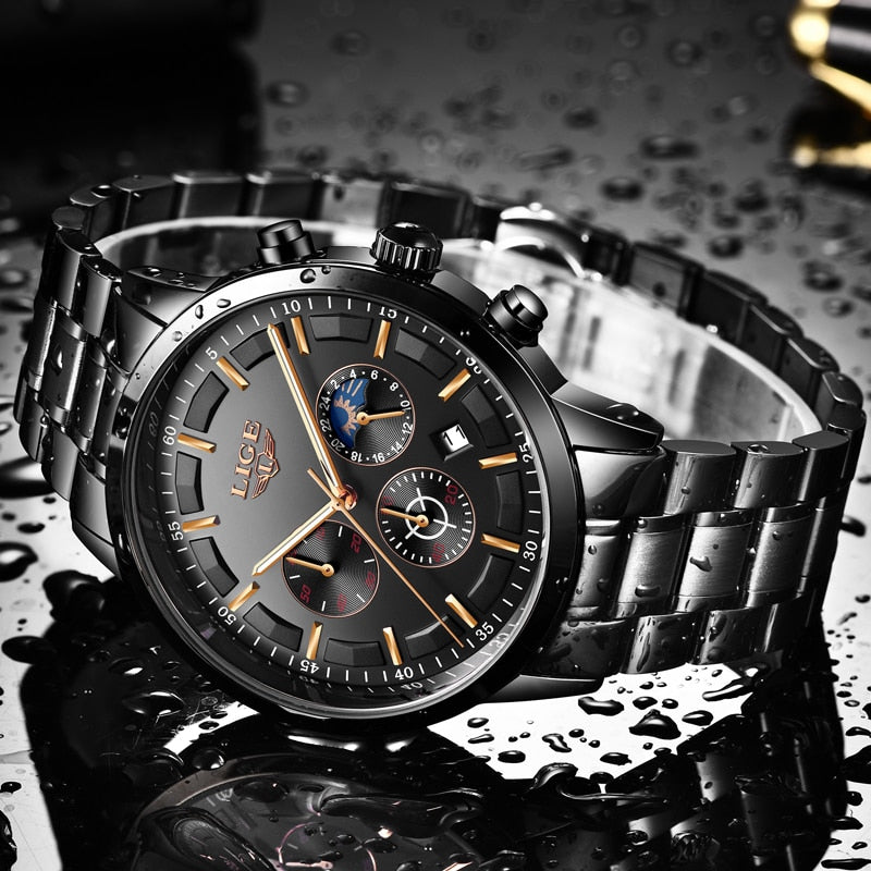 Relojes 2020 Watch Men LIGE Fashion Sport Quartz Clock Mens Watches Top Brand Luxury Business Waterproof Watch Relogio Masculino