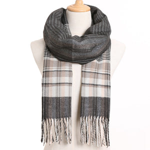 [VIANOSI] 2020 Plaid Winter Scarf Women Warm Foulard Solid Scarves Fashion Casual Scarfs Cashmere Bufandas Hombre
