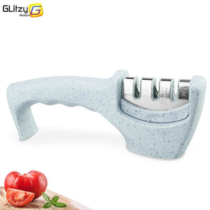 GLITZY - Aiguiseur de couteau avec 3 finitions