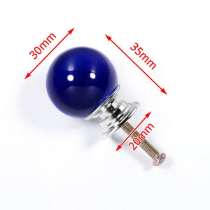 NAIERDI 30mm Crystal Ball Furniture Knob Kitchen Cupboard Door Pulls Drawer Knobs Cabinet Handles Wardrobe Door Handles Hardware