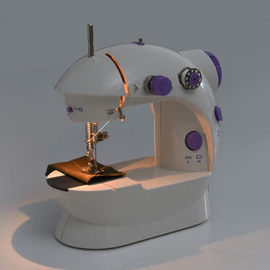 INNE Sewing Machine Mini Portable Household Night Light Foot Pedal Straight Line Hand Table Two Thread Kit Electric