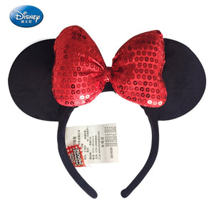 Disney Plush Mickey Mouse Minnie Mickey Disneyland Edition Headdress Hair Bands Princess Head Hoop Girls Toys for children Gift