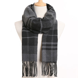 [VIANOSI] 2020 Plaid Winter Scarf Women Warm Foulard Solid Scarves Fashion Casual Scarfs Cashmere Bufandas Hombre