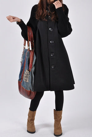 NYFS 2020 New Winter women Loose Camouflage woolen thickening Overcoat Female Outerwear Oversized Coat