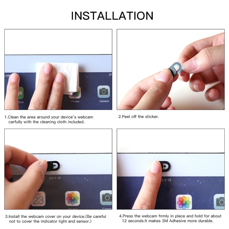 ! Accézz WebCam couverture obturateur aimant curseur en plastique pour iPhone Web ordinateur portable pour iPad tablette caméra téléphone portable autocollant de confidentialité