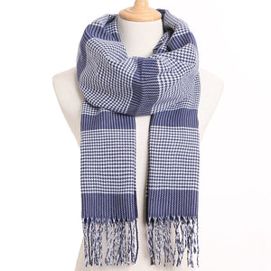 [VIANOSI] 2020 Plaid Winter Scarf Women Warm Foulard Solid Scarves Fashion Casual Scarfs Cashmere Bufandas Hombre